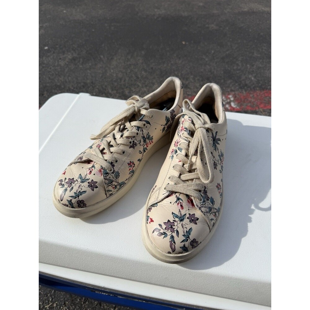 Tory Burch Women’s Shoes 9.5 Howell Court Sneaker Leather Lyonnaise Floral Print
